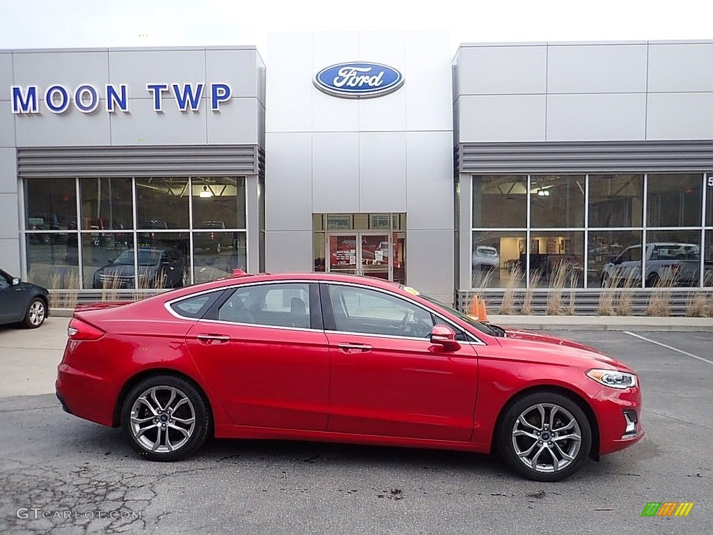 2020 Fusion Hybrid Titanium - Rapid Red / Ebony photo #1