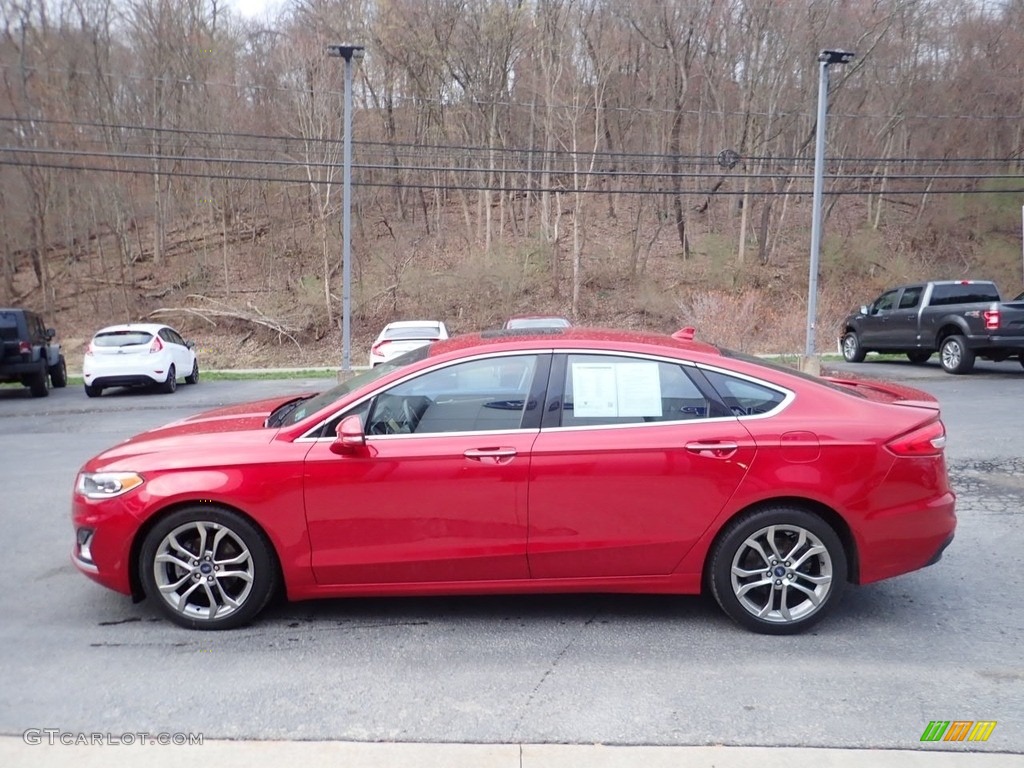 Rapid Red 2020 Ford Fusion Hybrid Titanium Exterior Photo #141515746
