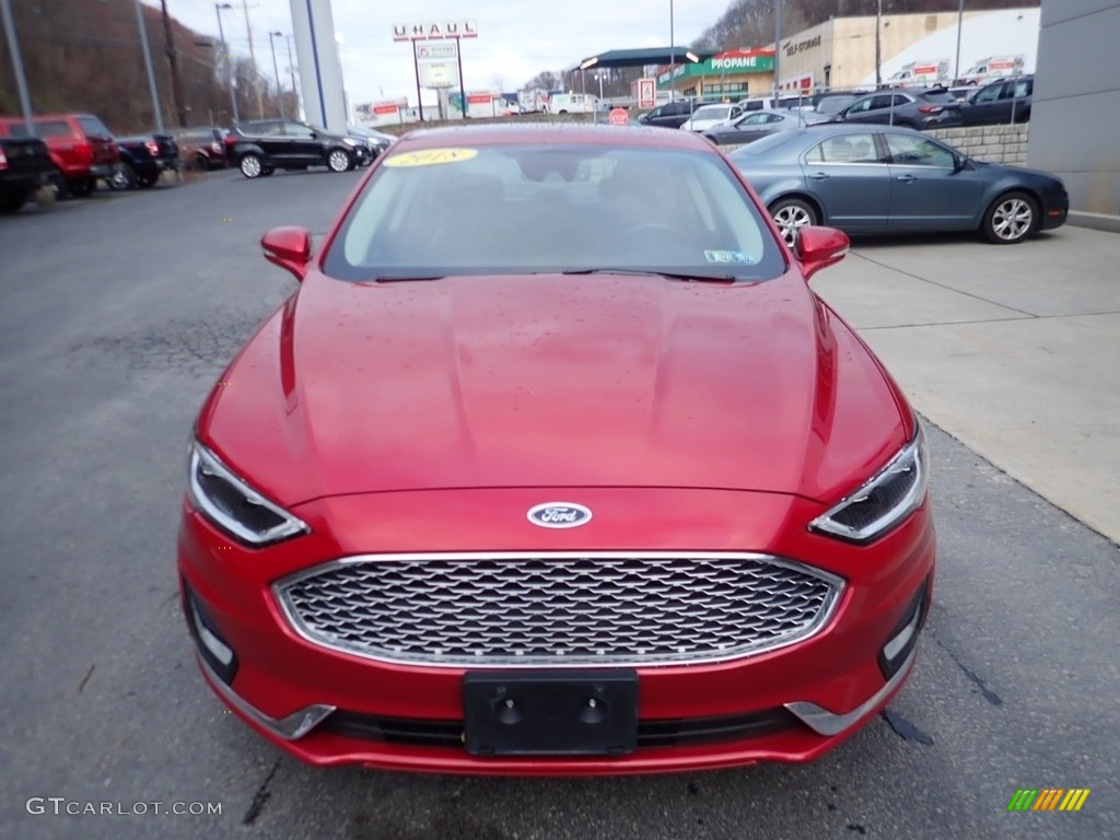 2020 Fusion Hybrid Titanium - Rapid Red / Ebony photo #8