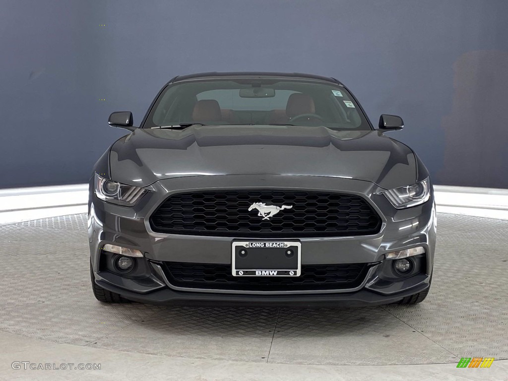 2016 Mustang EcoBoost Coupe - Magnetic Metallic / Red Line photo #2