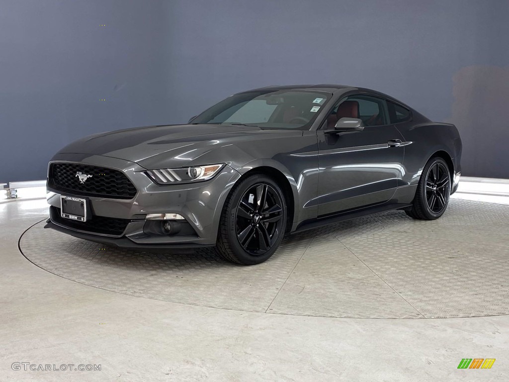2016 Mustang EcoBoost Coupe - Magnetic Metallic / Red Line photo #3