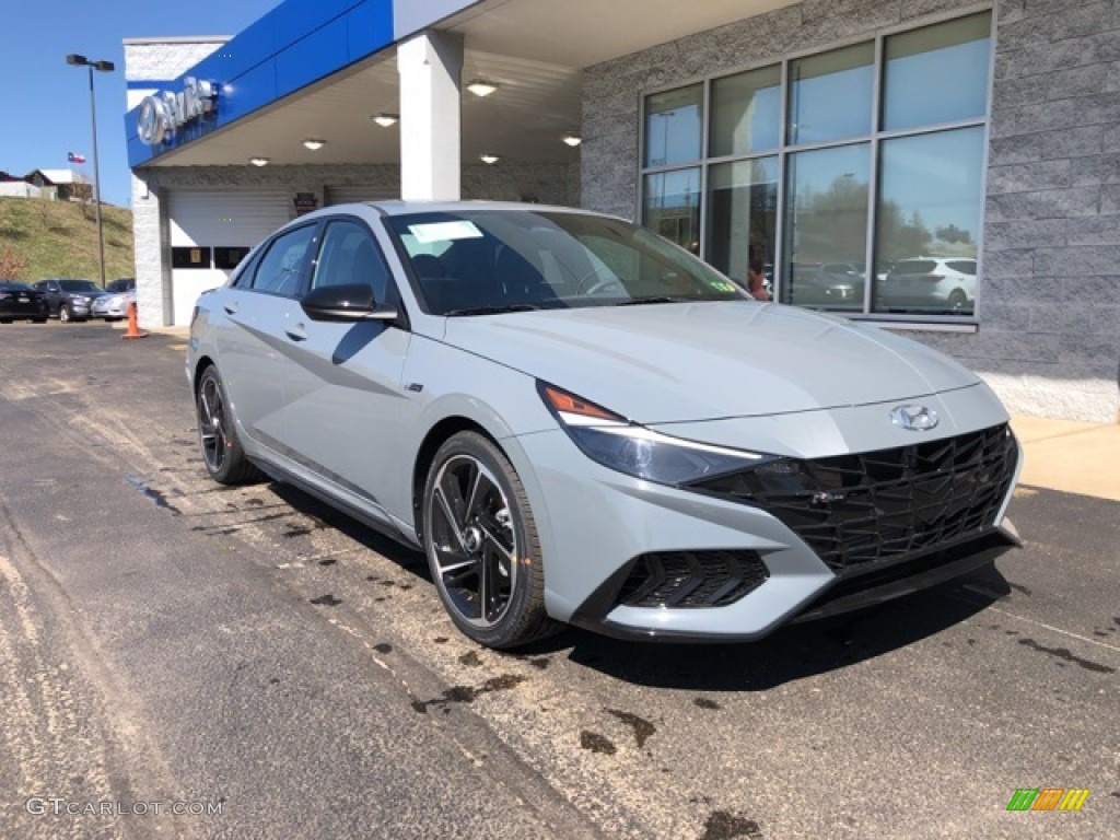 2021 Elantra N-Line - Electric Shadow / Black photo #1