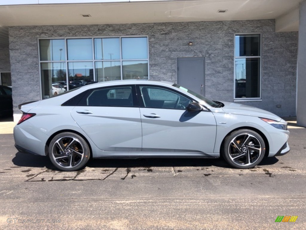 2021 Elantra N-Line - Electric Shadow / Black photo #2