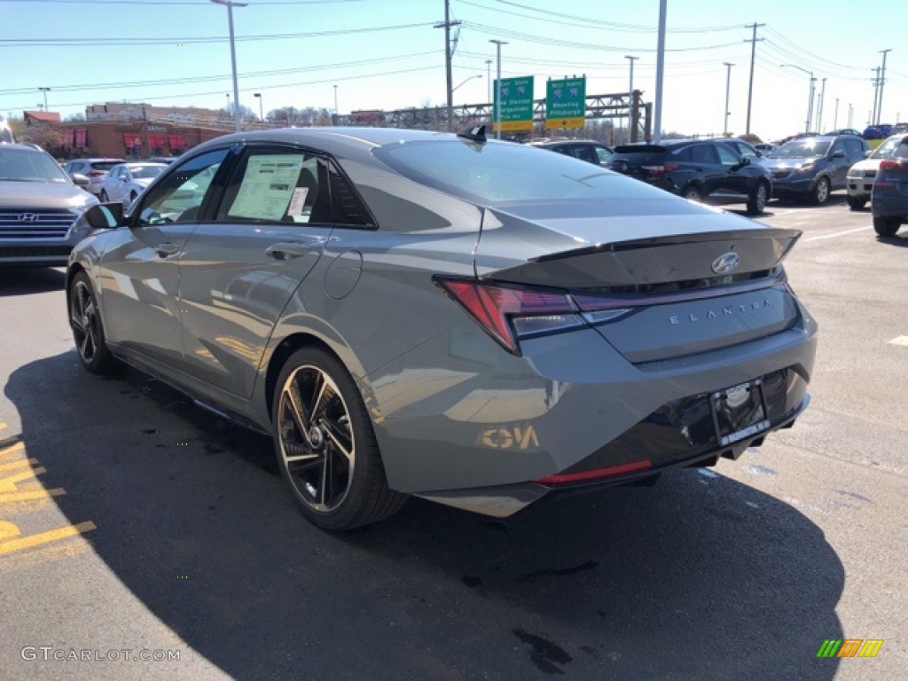 2021 Elantra N-Line - Electric Shadow / Black photo #3
