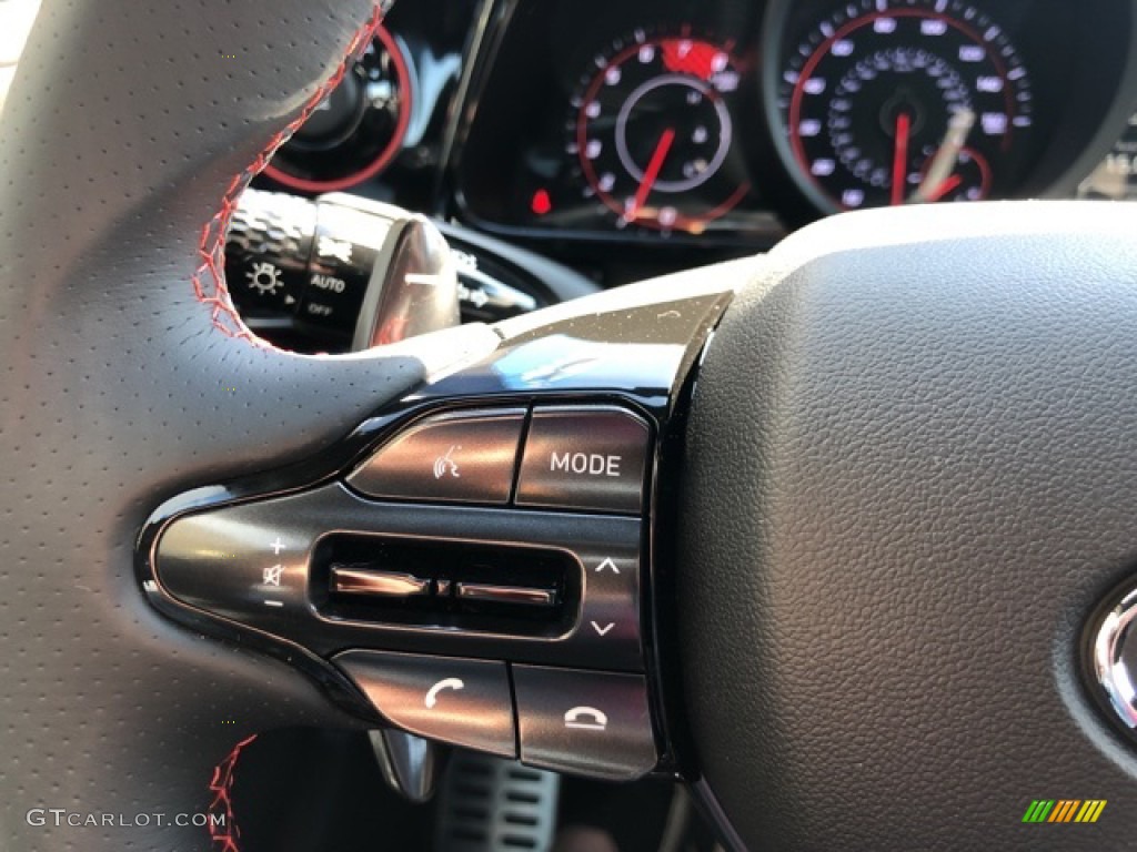 2021 Hyundai Elantra N-Line Black Steering Wheel Photo #141516340