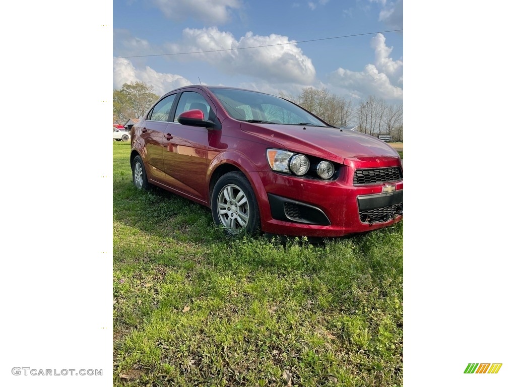 Crystal Red Tintcoat 2014 Chevrolet Sonic LT Sedan Exterior Photo #141519904