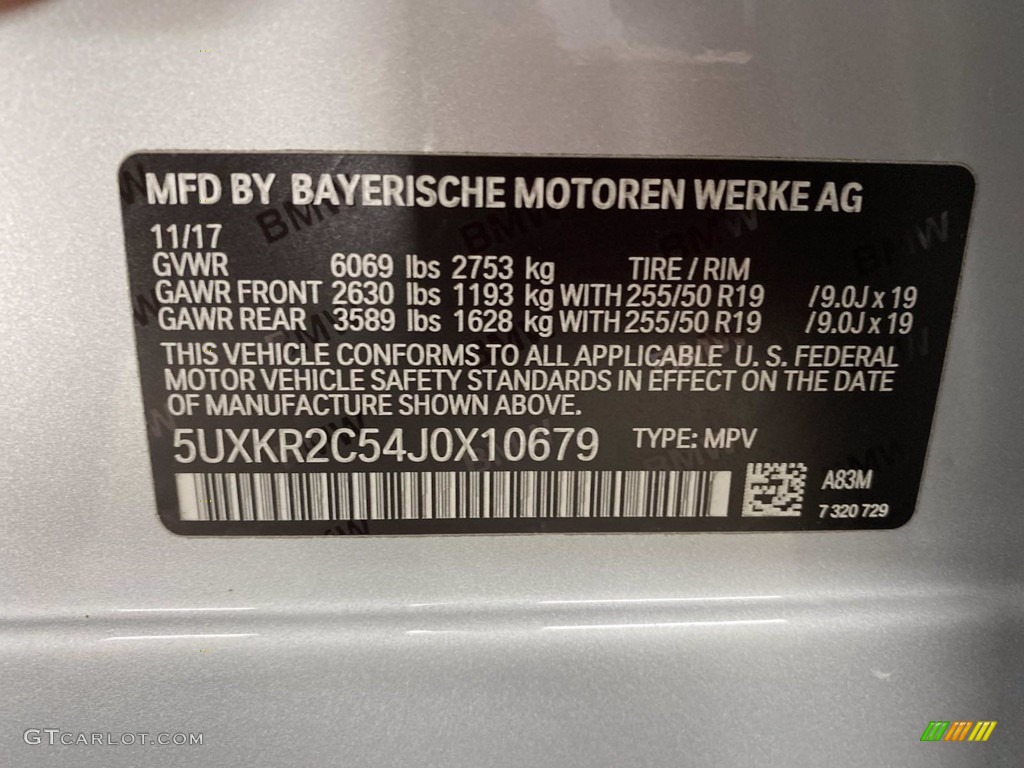 2018 X5 sDrive35i - Glacier Silver Metallic / Black photo #37