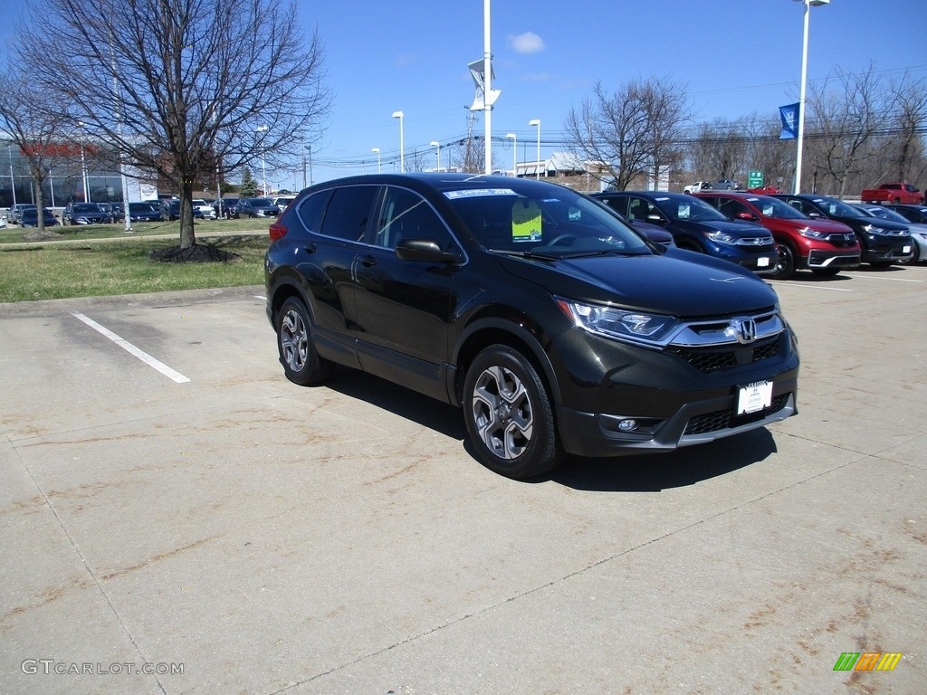 2018 CR-V EX AWD - Dark Olive Metallic / Black photo #3