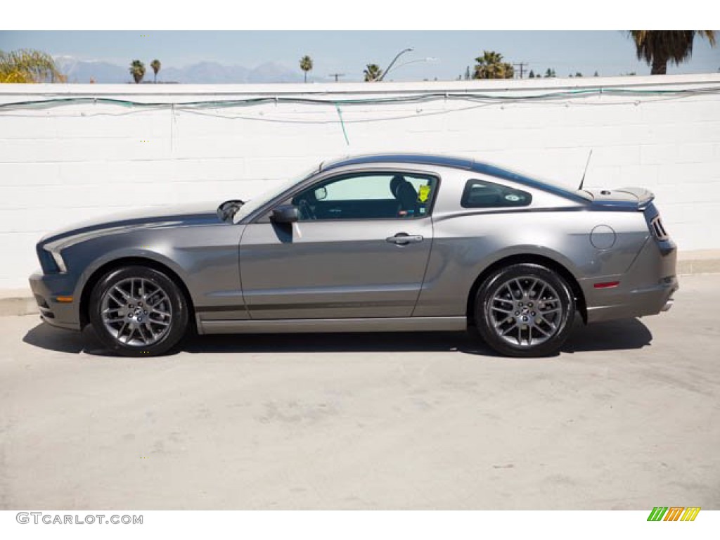 2014 Mustang V6 Premium Coupe - Sterling Gray / Charcoal Black photo #8