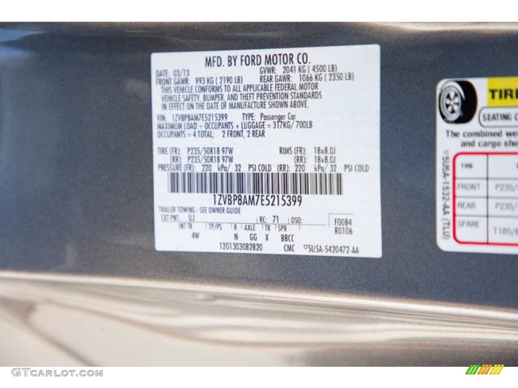 2014 Mustang V6 Premium Coupe - Sterling Gray / Charcoal Black photo #31