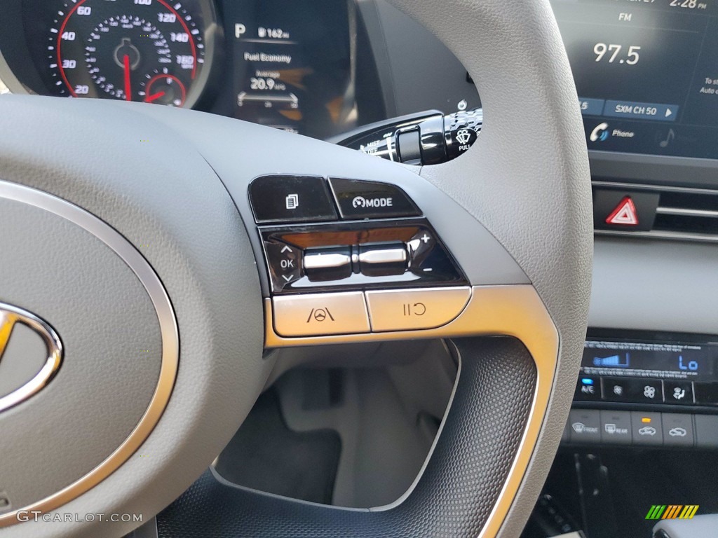 2021 Hyundai Elantra SEL Medium Gray Steering Wheel Photo #141524734