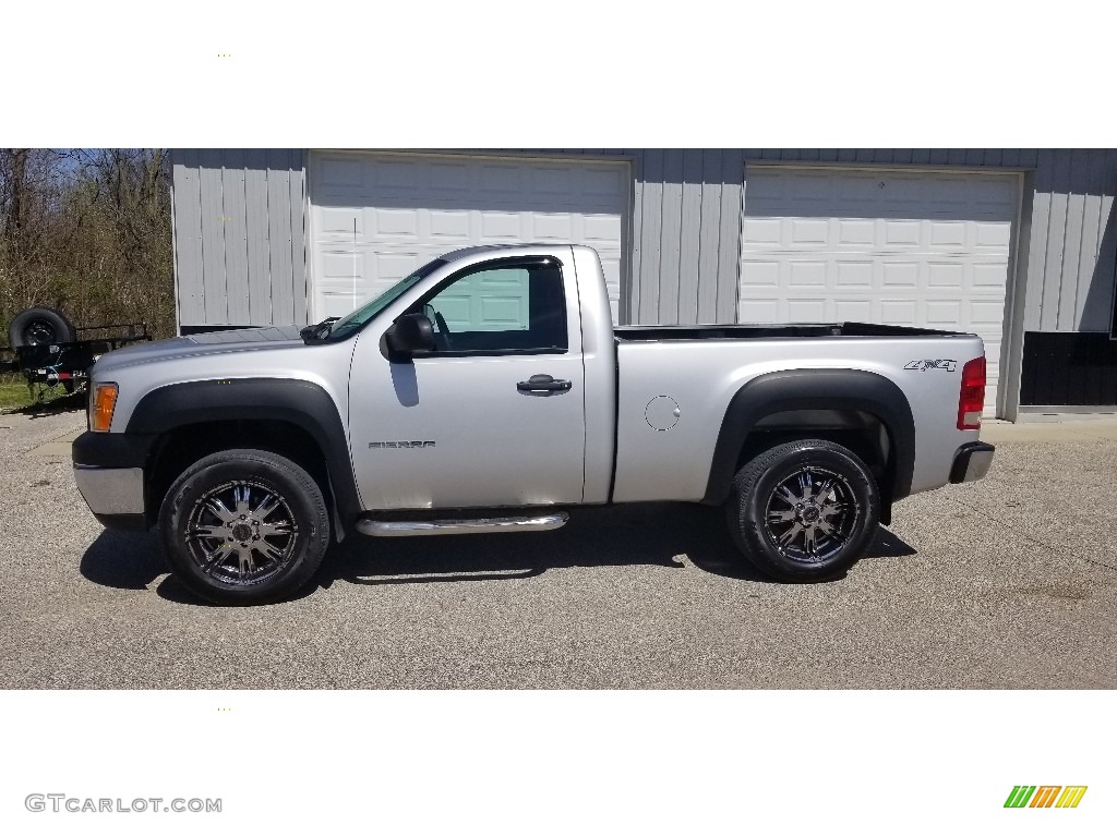 Pure Silver Metallic 2010 GMC Sierra 1500 Regular Cab 4x4 Exterior Photo #141525224
