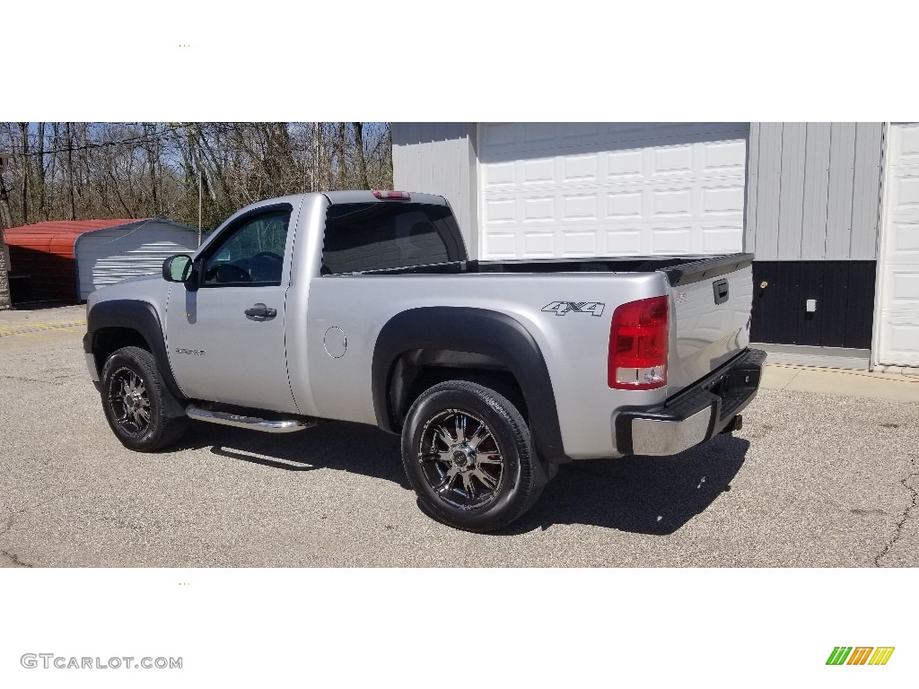 2010 Sierra 1500 Regular Cab 4x4 - Pure Silver Metallic / Dark Titanium photo #3