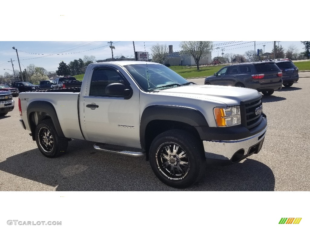 Pure Silver Metallic 2010 GMC Sierra 1500 Regular Cab 4x4 Exterior Photo #141525314