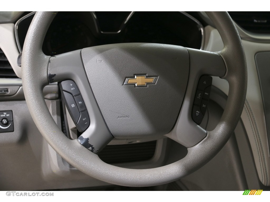 2013 Chevrolet Traverse LS Dark Titanium/Light Titanium Steering Wheel Photo #141525341