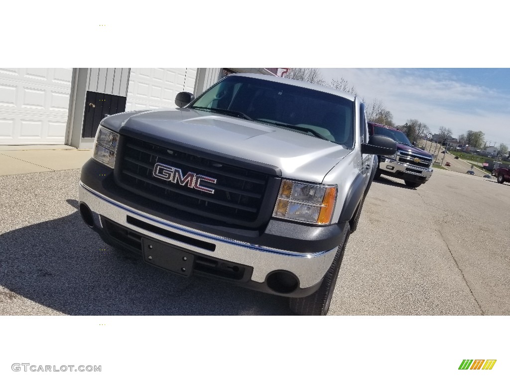 2010 Sierra 1500 Regular Cab 4x4 - Pure Silver Metallic / Dark Titanium photo #8