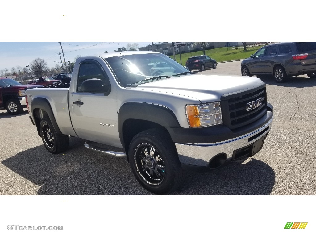 2010 Sierra 1500 Regular Cab 4x4 - Pure Silver Metallic / Dark Titanium photo #18