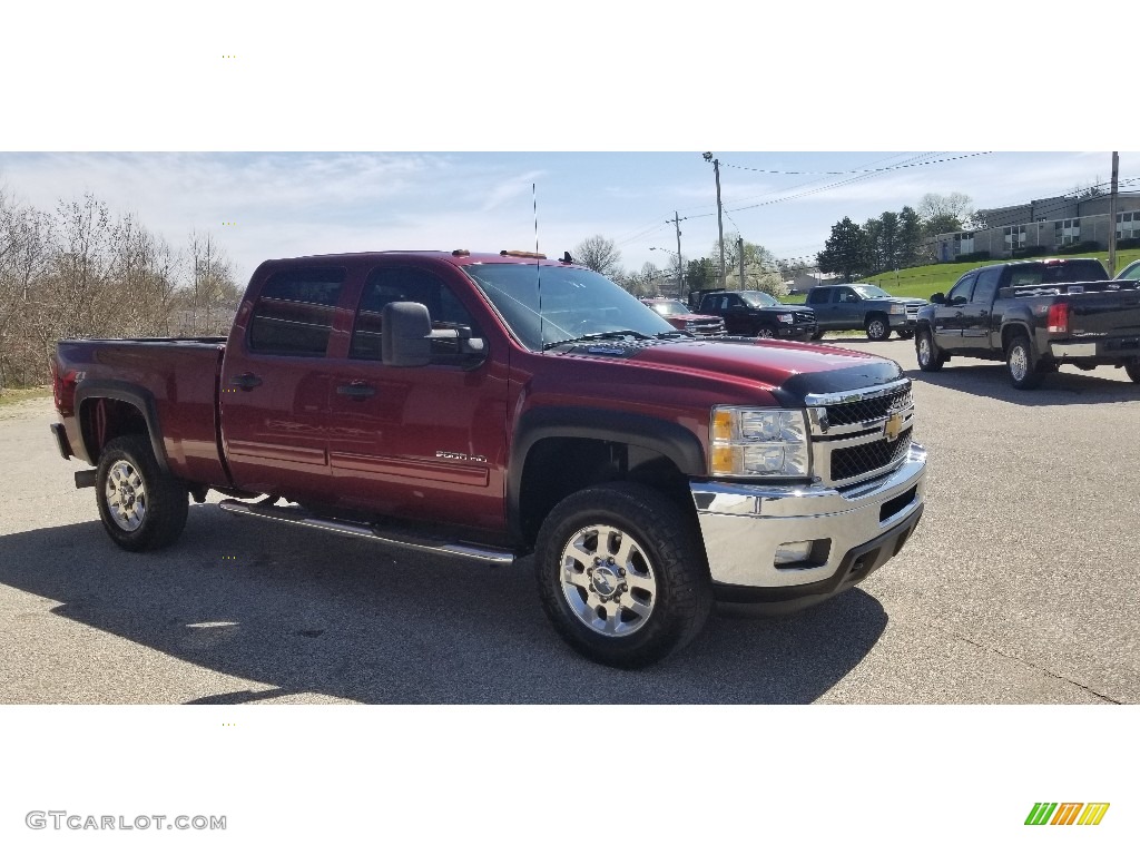 2013 Silverado 2500HD LT Crew Cab 4x4 - Deep Ruby Metallic / Ebony photo #7