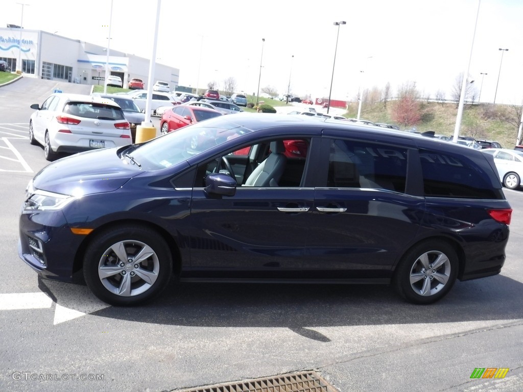 2018 Odyssey EX-L - Obsidian Blue Pearl / Gray photo #6