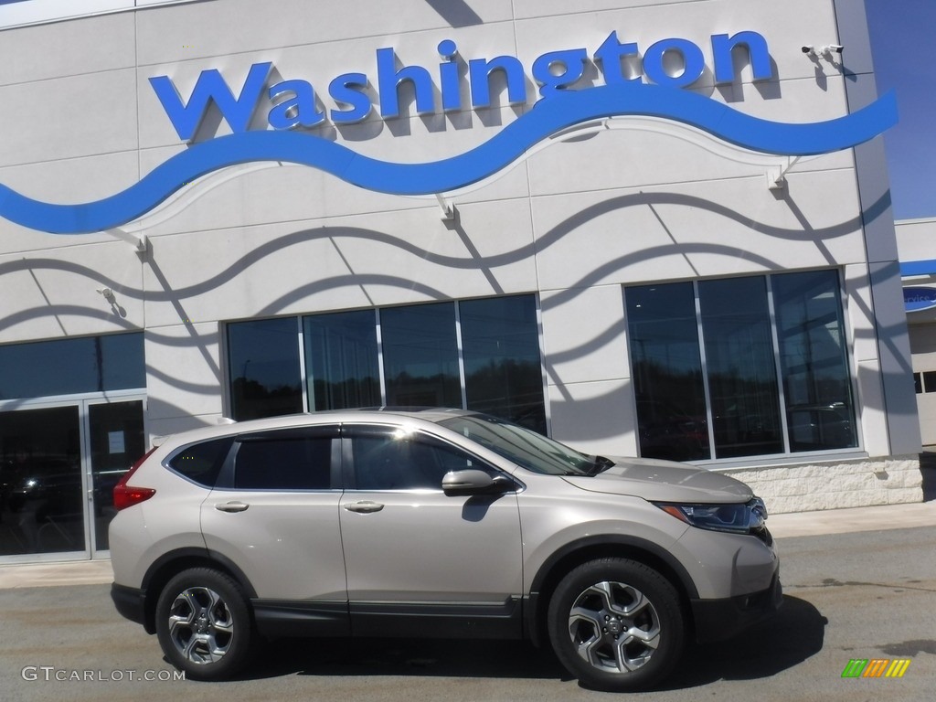 2017 CR-V EX-L AWD - Sandstorm Metallic / Ivory photo #2