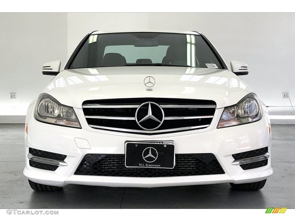 Polar White 2014 Mercedes-Benz C 250 Sport Exterior Photo #141528101
