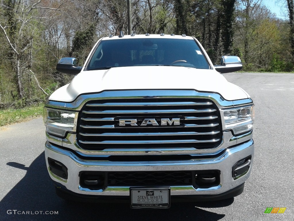 2021 3500 Limited Longhorn Mega Cab 4x4 - Pearl White / Cattle Tan/Black photo #4