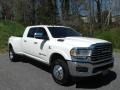 Pearl White 2021 Ram 3500 Limited Longhorn Mega Cab 4x4 Exterior