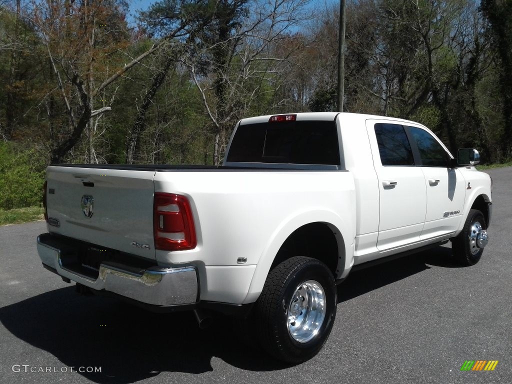 2021 3500 Limited Longhorn Mega Cab 4x4 - Pearl White / Cattle Tan/Black photo #7