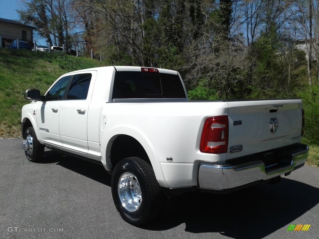 2021 3500 Limited Longhorn Mega Cab 4x4 - Pearl White / Cattle Tan/Black photo #10