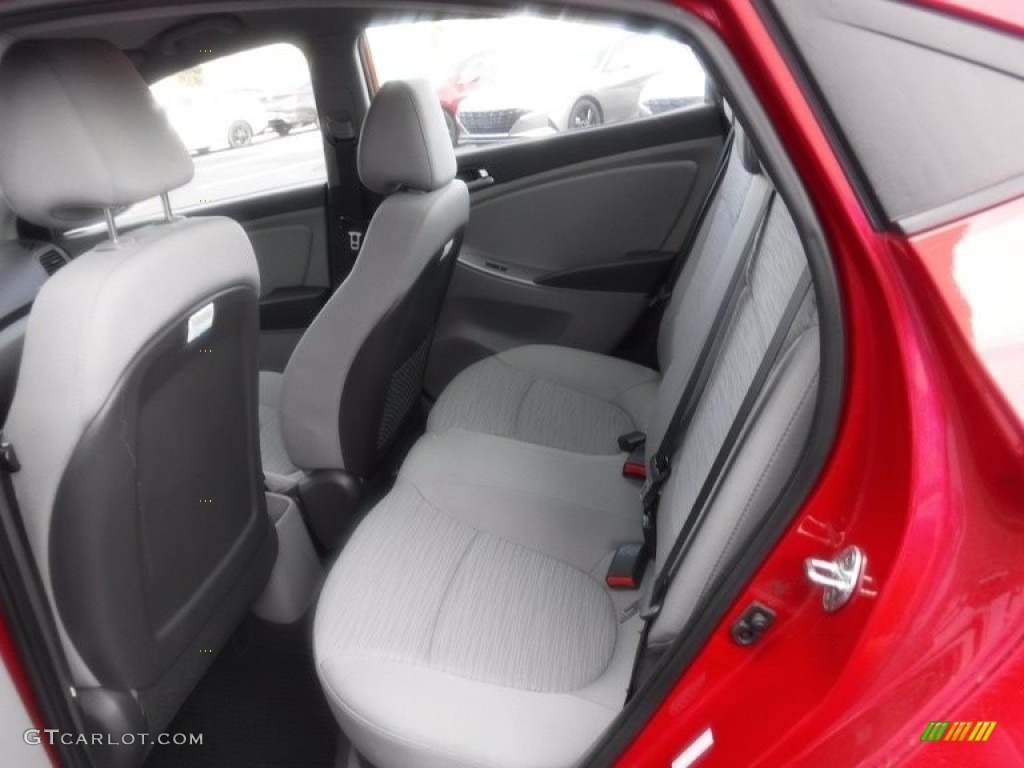 2016 Accent SE Sedan - Boston Red / Gray photo #21