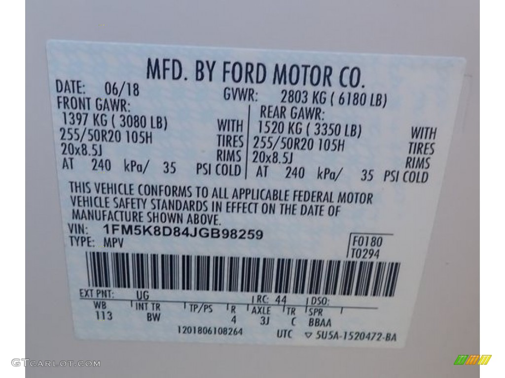 2018 Explorer XLT 4WD - Oxford White / Ebony Black photo #50