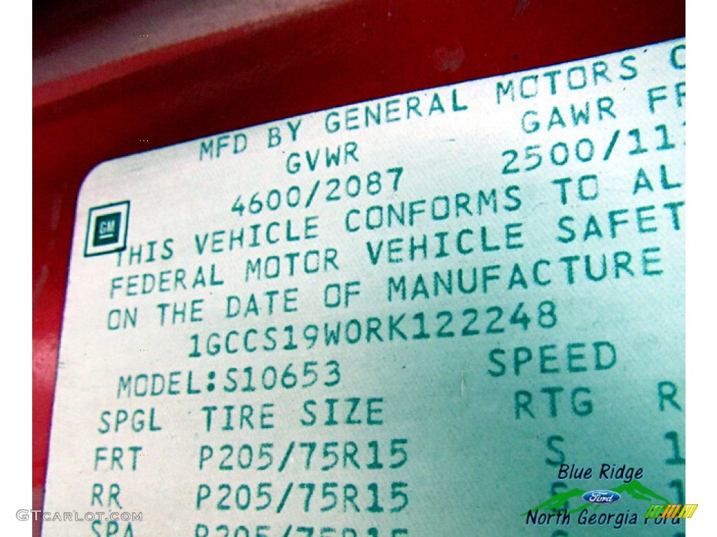 1994 S10 LS Extended Cab - Bright Red / Gray photo #14