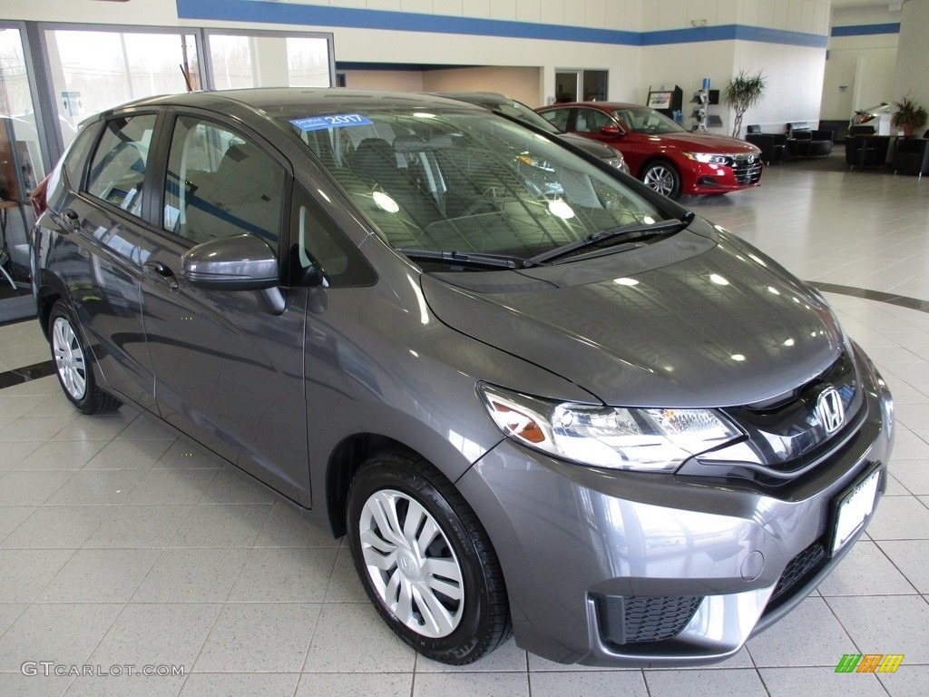 Modern Steel Metallic 2017 Honda Fit LX Exterior Photo #141537398