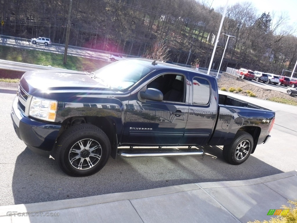 2011 Silverado 1500 LS Extended Cab 4x4 - Blue Granite Metallic / Dark Titanium photo #11