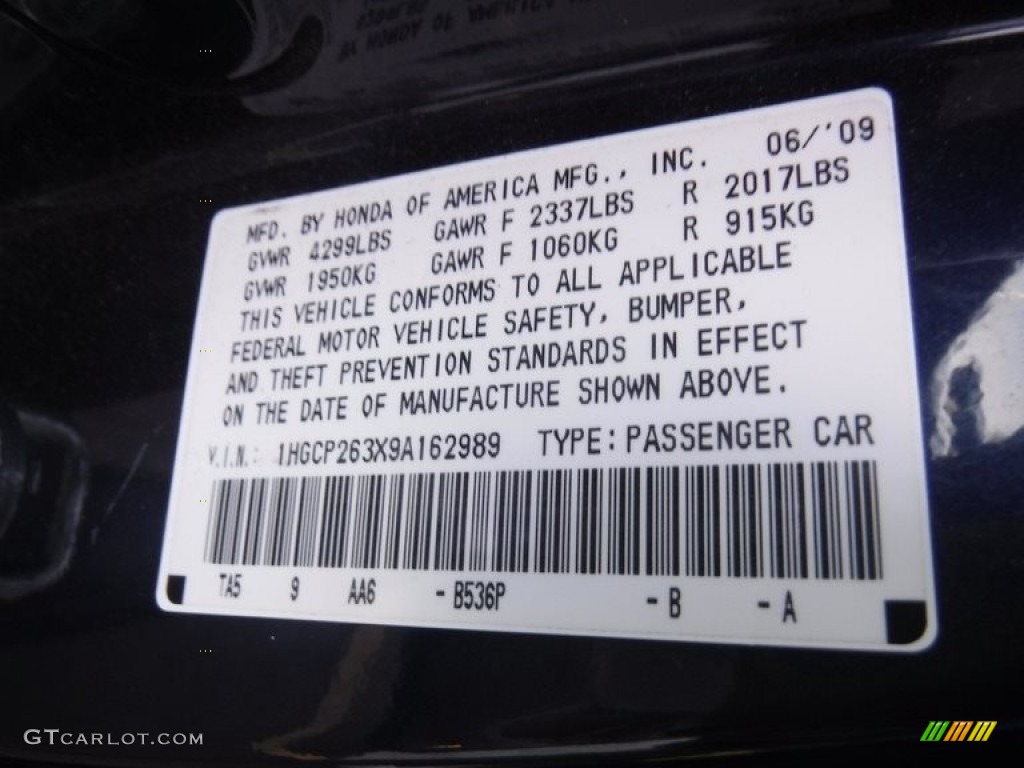 2009 Accord LX Sedan - Royal Blue Pearl / Gray photo #24