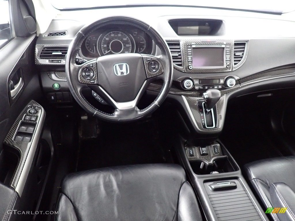 2013 Honda CR-V Touring AWD Black Dashboard Photo #141540614