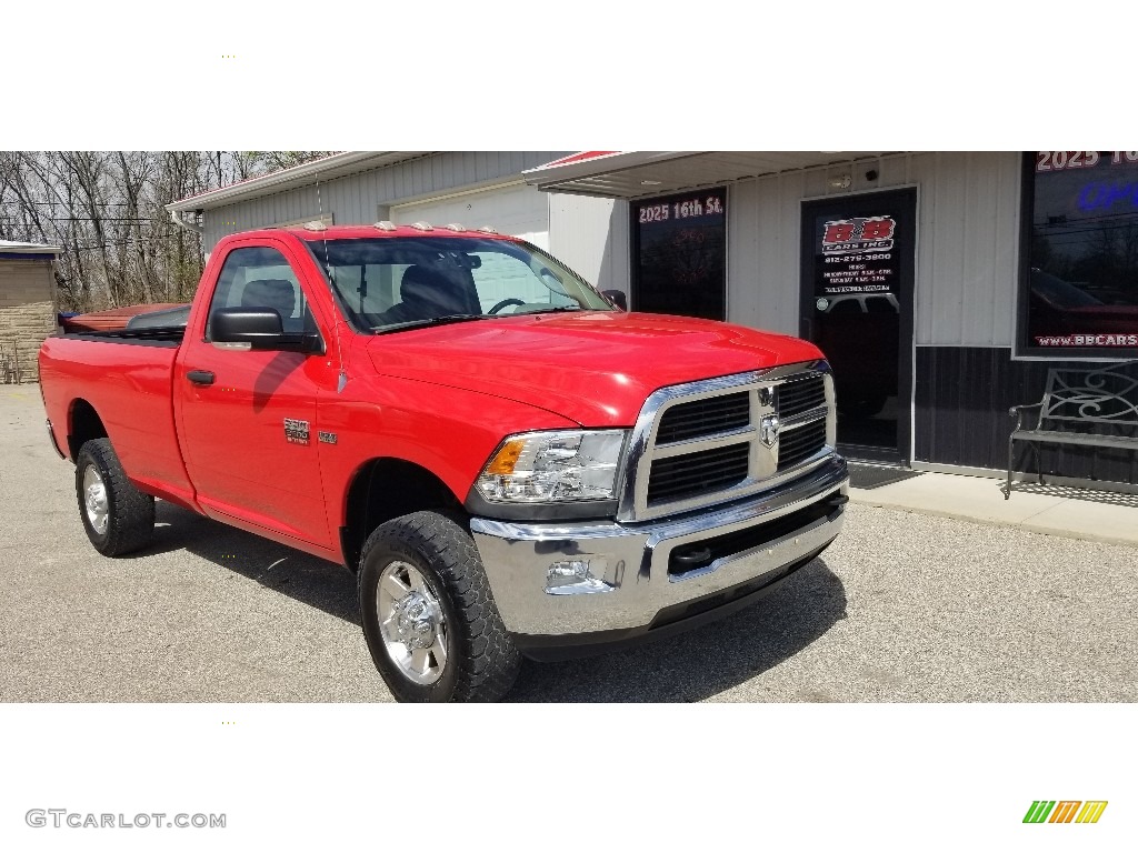 Bright Red 2012 Dodge Ram 2500 HD SLT Regular Cab 4x4 Exterior Photo #141543096