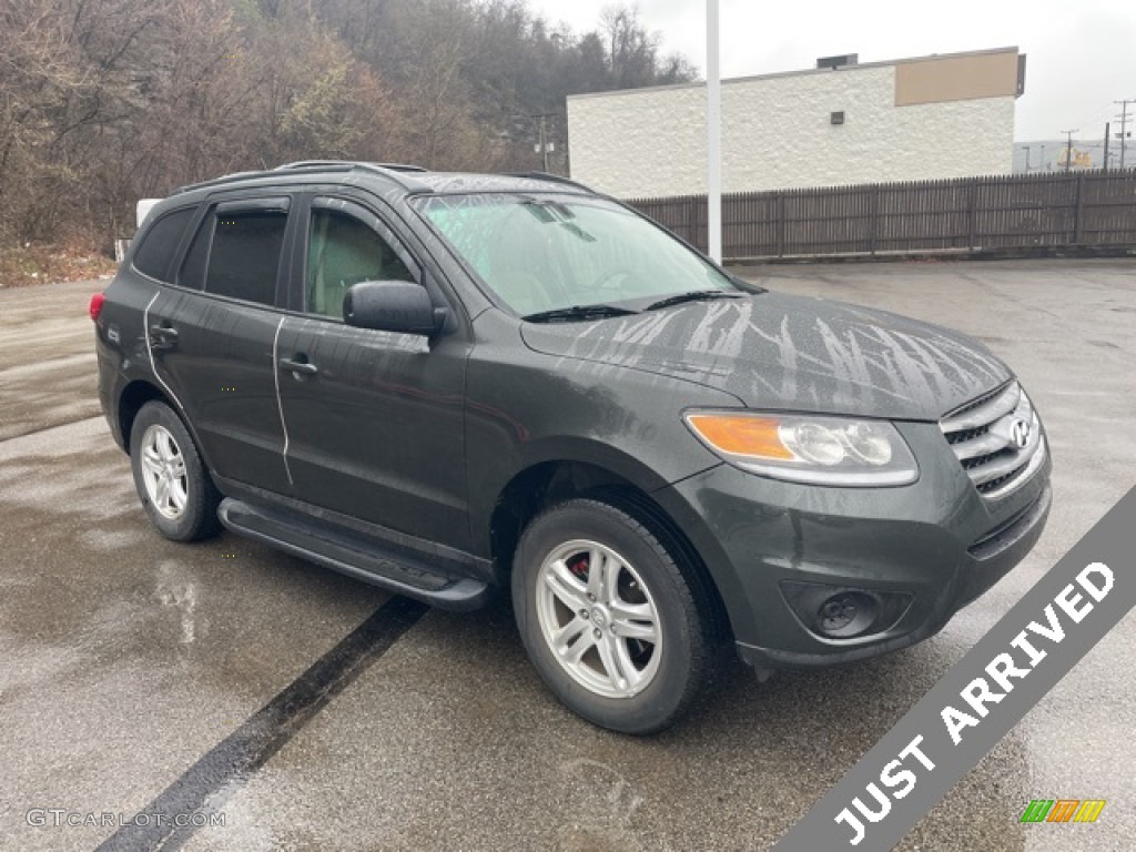 2012 Santa Fe GLS AWD - Black Forest Green / Beige photo #1