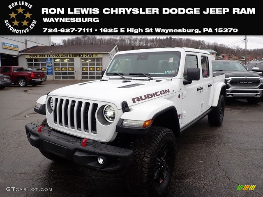 2020 Gladiator Rubicon 4x4 - Bright White / Black photo #1