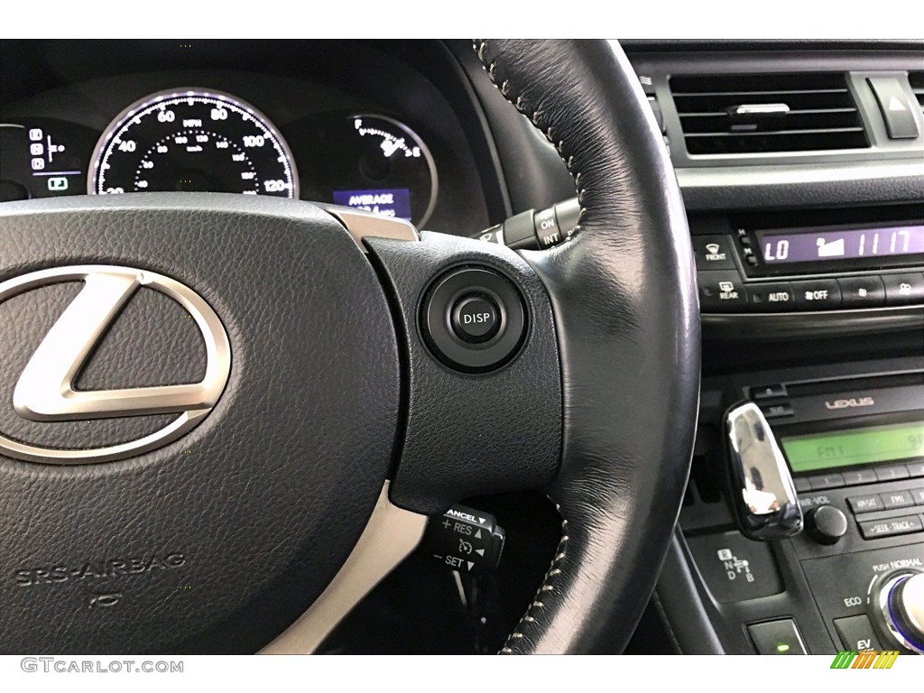 2016 Lexus CT 200h Hybrid Black Steering Wheel Photo #141550560
