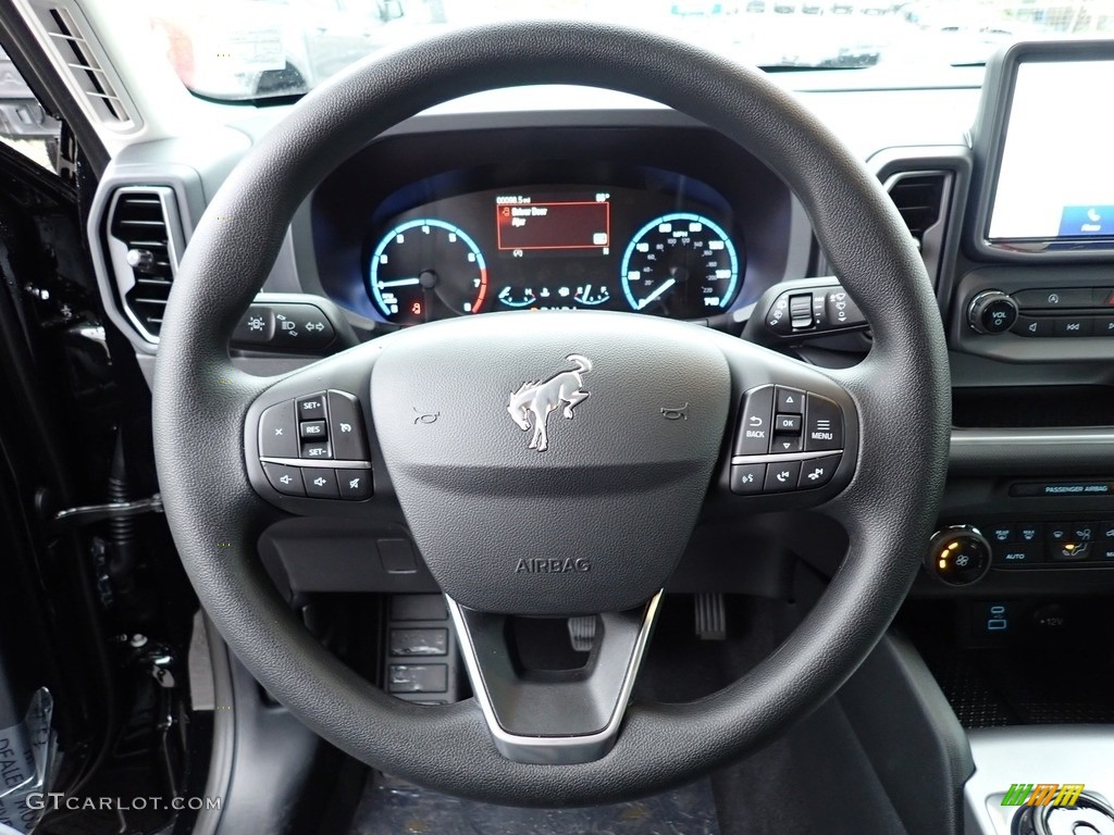 2021 Ford Bronco Sport Big Bend 4x4 Ebony Steering Wheel Photo #141552153
