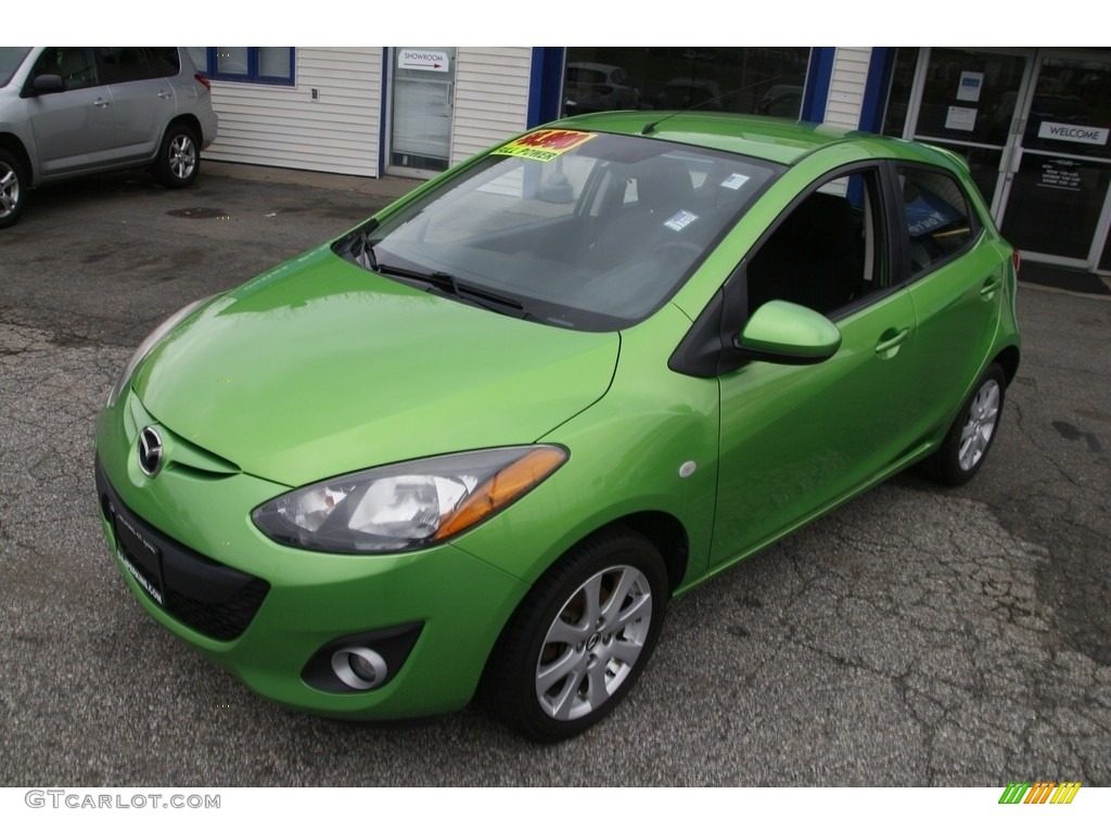 2013 MAZDA2 Touring - Spirted Green Metallic / Black photo #1