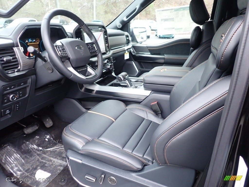 Black Interior 2021 Ford F150 Platinum SuperCrew 4x4 Photo #141558420