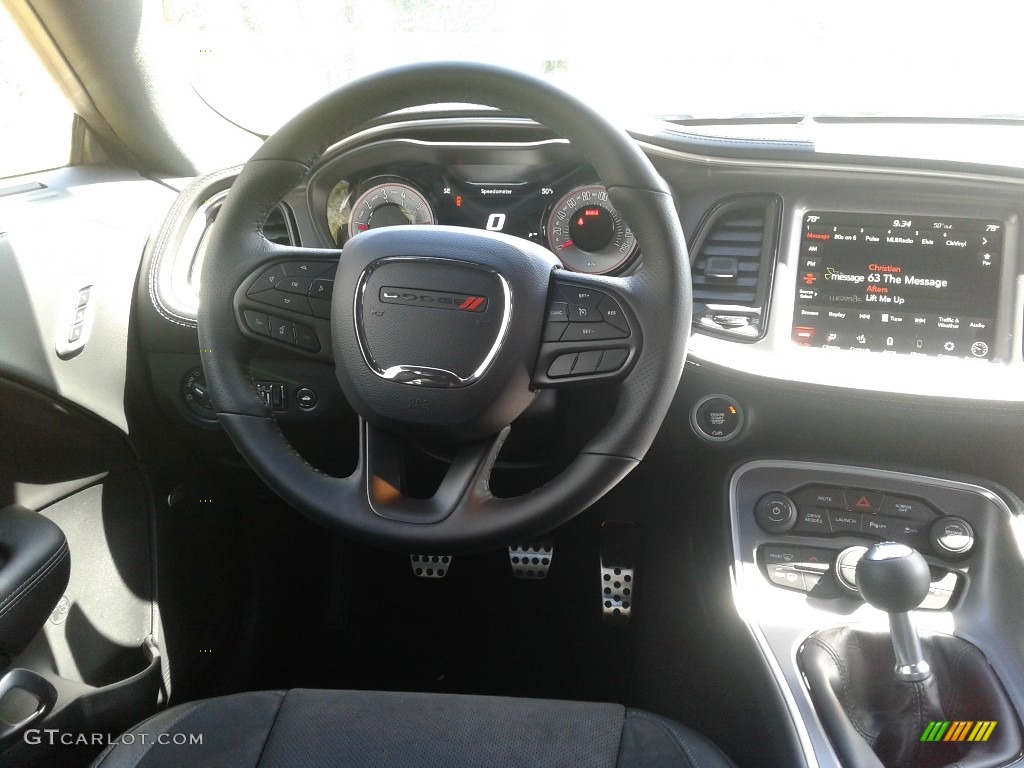 2021 Dodge Challenger R/T Scat Pack Black Steering Wheel Photo #141559311