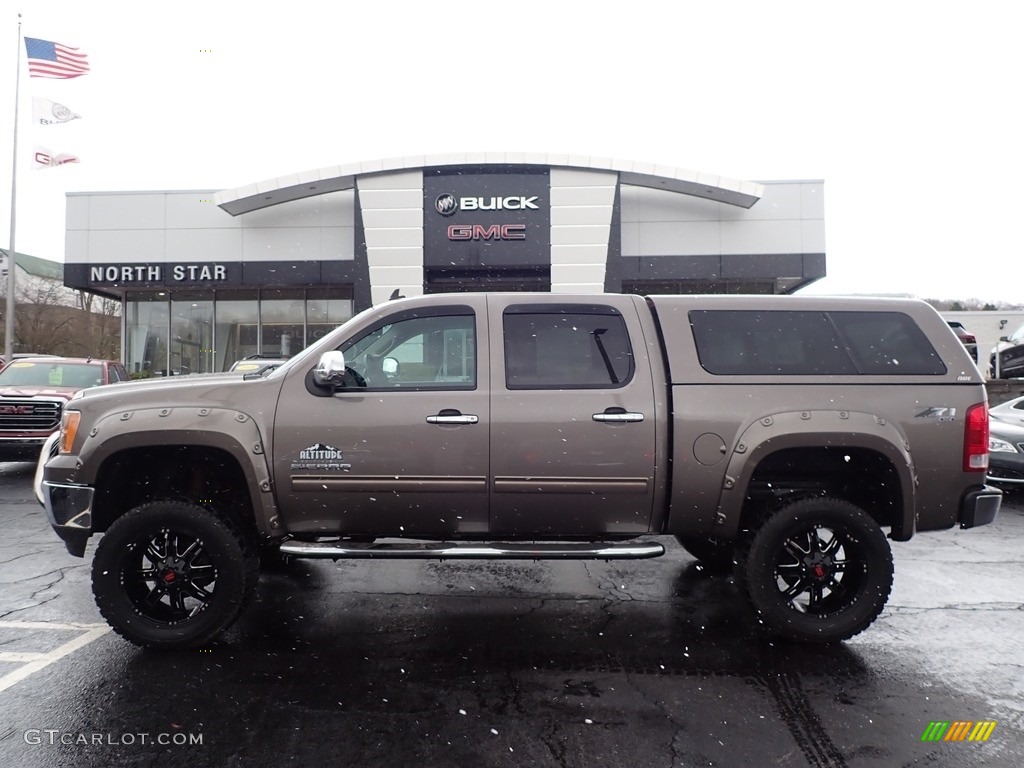 2013 Sierra 1500 SLE Crew Cab 4x4 - Mocha Steel Metallic / Ebony photo #12