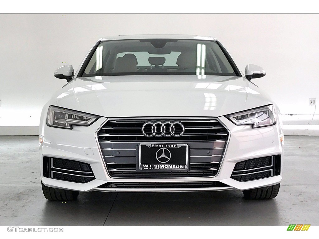 2018 A4 2.0T Premium Plus - Glacier White Metallic / Atlas Beige/Gray photo #2