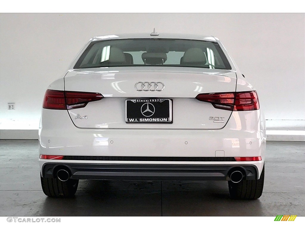 2018 A4 2.0T Premium Plus - Glacier White Metallic / Atlas Beige/Gray photo #3