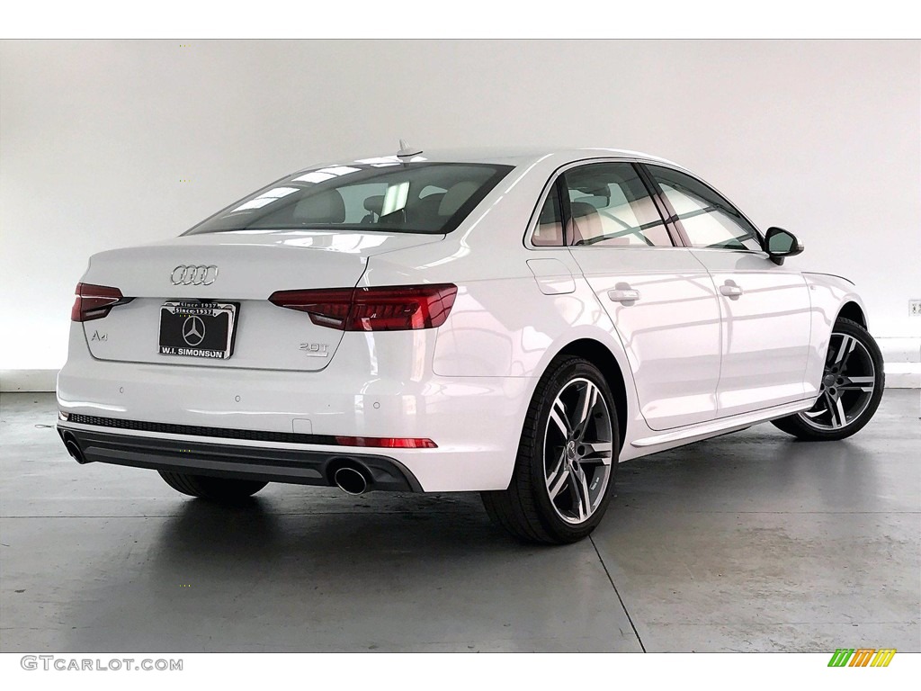 2018 A4 2.0T Premium Plus - Glacier White Metallic / Atlas Beige/Gray photo #13