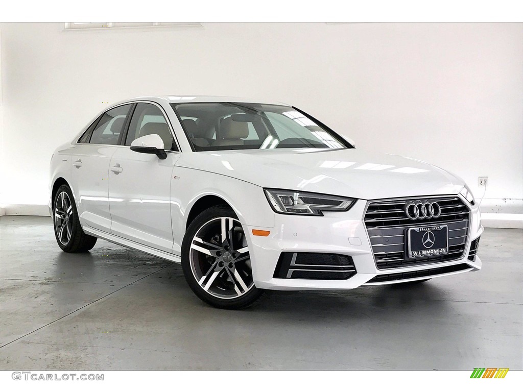 2018 A4 2.0T Premium Plus - Glacier White Metallic / Atlas Beige/Gray photo #34