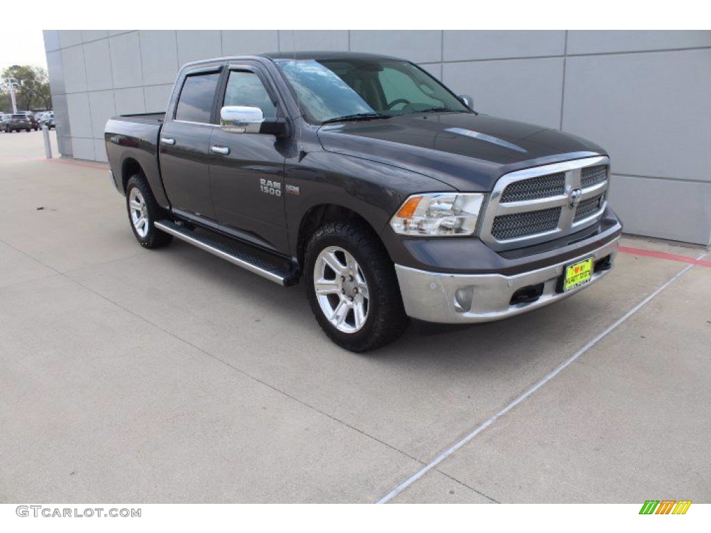 2018 1500 Big Horn Crew Cab 4x4 - Granite Crystal Metallic / Black/Diesel Gray photo #2